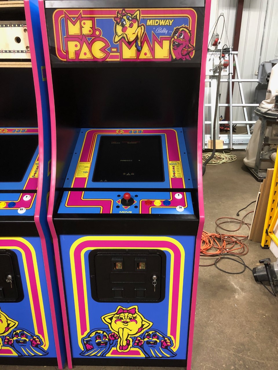 MS PACMAN multi game CPO Screen Printed with New Metal Panel PERFECT! 