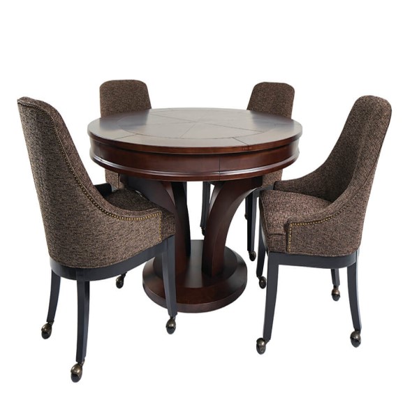game table chairs with casters