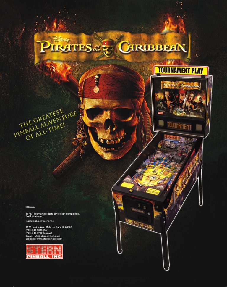 pirates of the caribbean pinball game