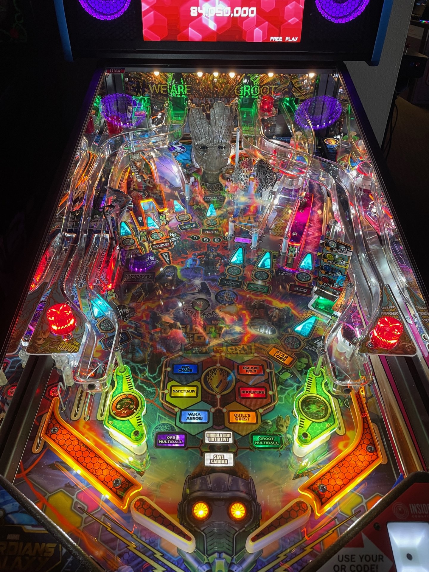 Guardians Of The Galaxy Pinball Platinum Upgraded For Sale | Billiards ...