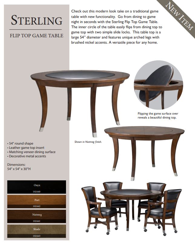 Sterling Flip Top Poker Table