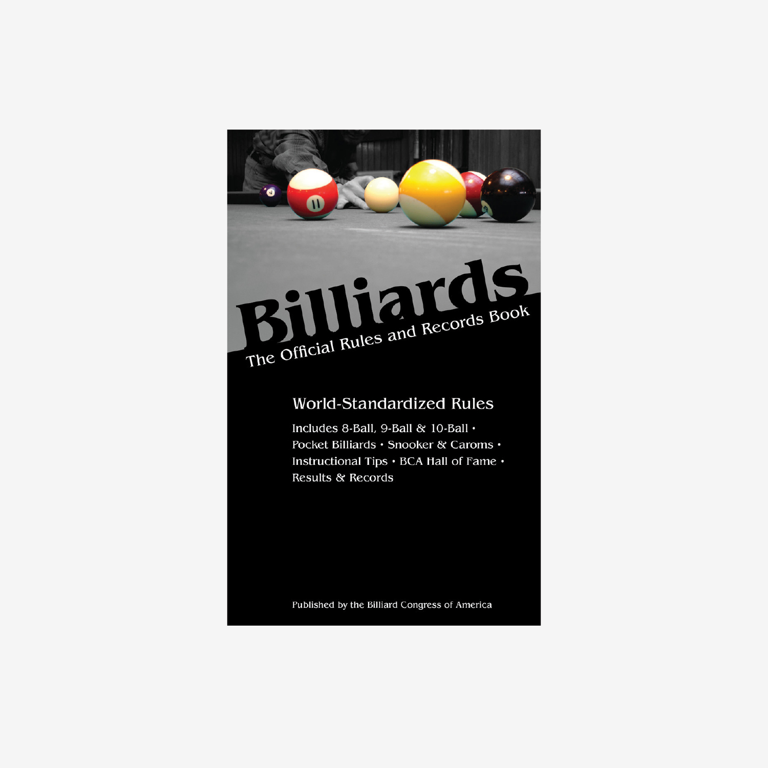 Official BCA Rules and Records Book Billiards N More