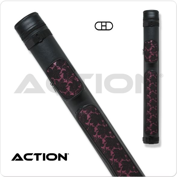 Action ACL22 2x2 Textured Pool Cue Case Pink Floral Lace Pattern FREE Shipping 