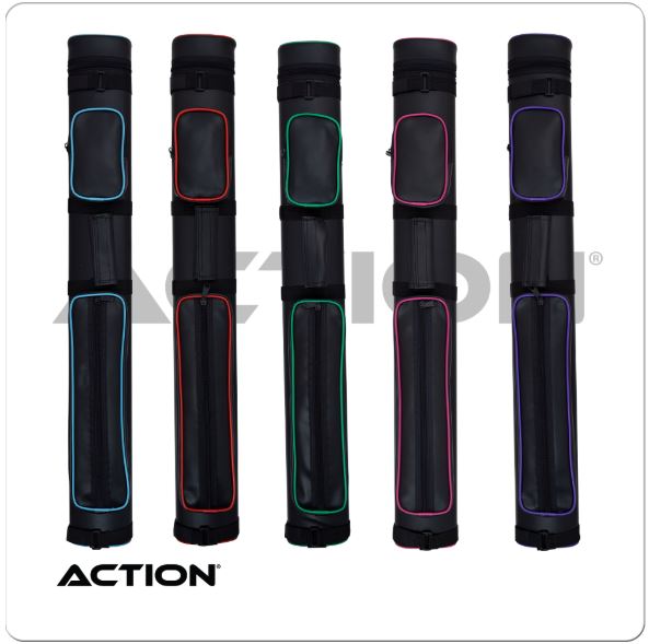 Action 2x2 Pool Cue Case Piping Series ACP22 Blue w/ FREE Shipping 