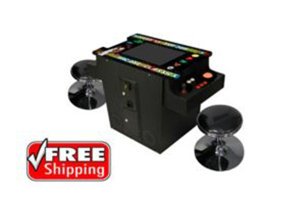 Full Sized Cocktail Table Arcade Game Feat 60 Classic Games With Trackball