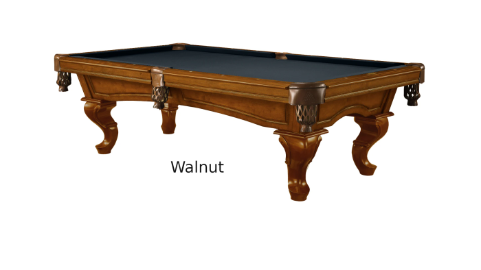 Mallory walnut pool table