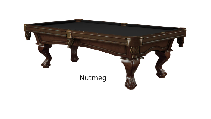 megan pool table nutmeg