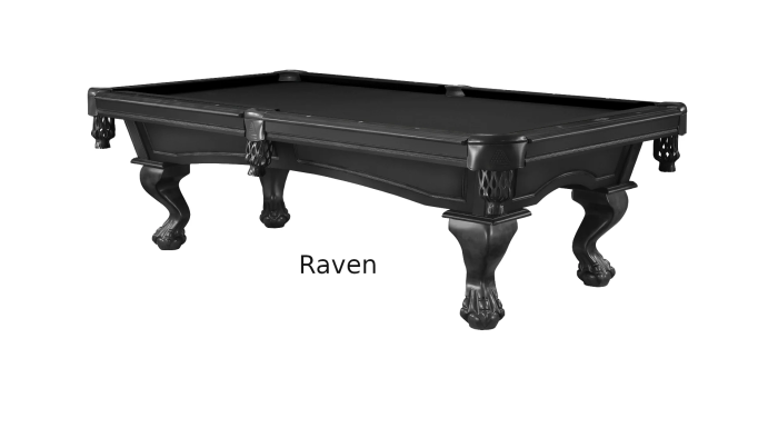 megan pool table raven