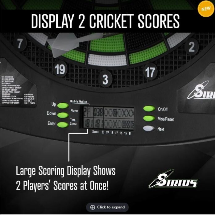 Fat Cat Sirius 13.5" Electronic Dartboard (New Design) (dISCONTINUED) - Image 6