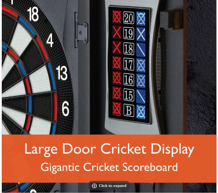 Fat Cat Sirius 13.5" Electronic Dartboard， Compact Size for Easy Install，  Backlit Cricket Scoreboard， to Use Button Interface， Optional Double in  コンパクトキーボード ゲーム、おもちゃ