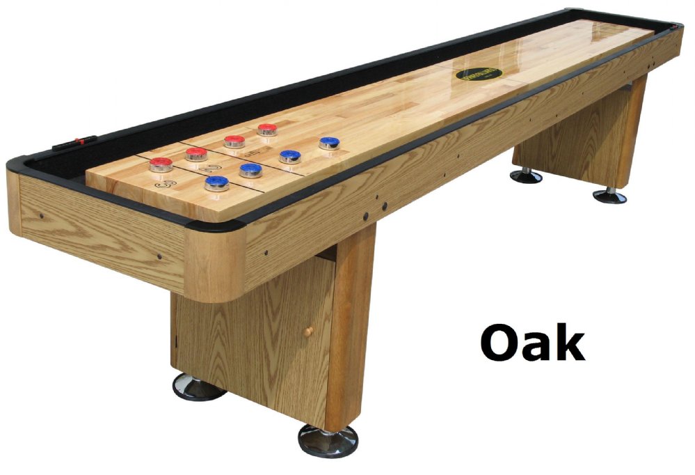 "The Basic" 9 Foot Shuffleboard Table in Oak, Cherry, Espresso or Black