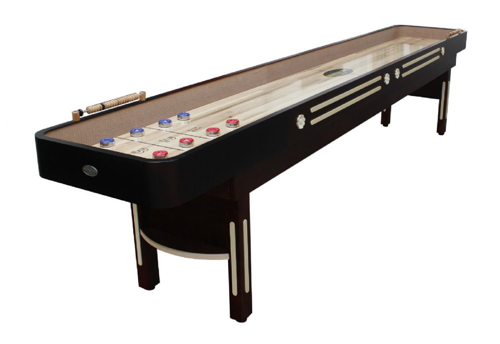 "The Denver" 12 foot Shuffleboard Table in Mahogany by Berner Billiards