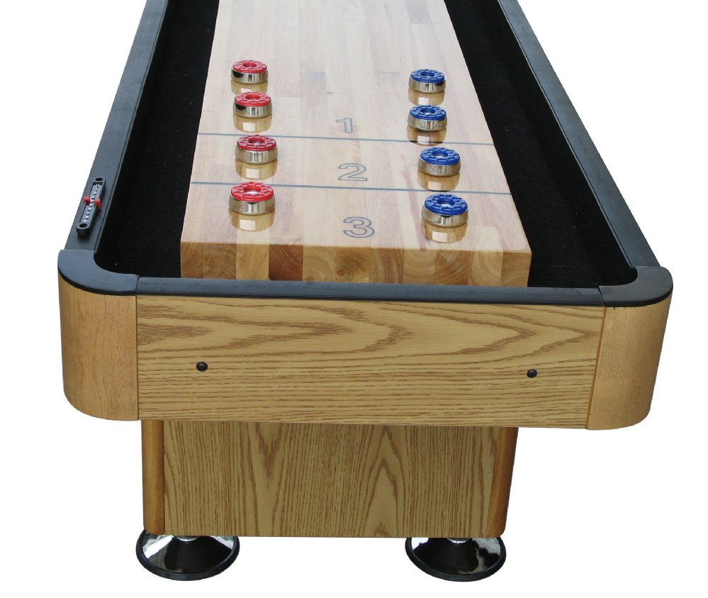 "The Basic" 9 Foot Shuffleboard Table in Oak, Cherry, Espresso or Black