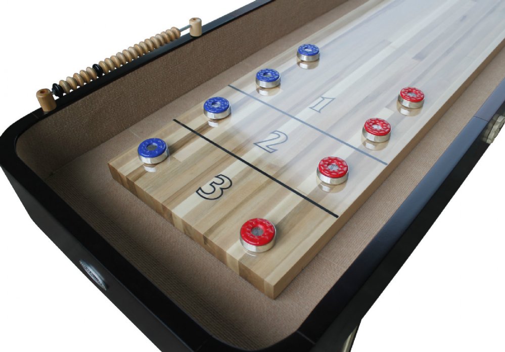 "The Denver" 12 foot Shuffleboard Table in Mahogany by Berner Billiards