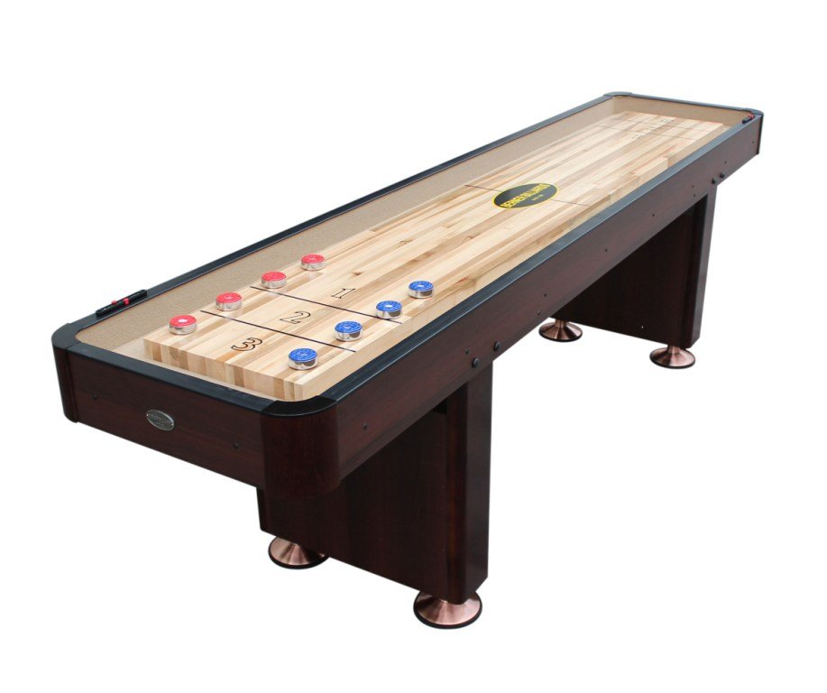 "The Basic" 9 Foot Shuffleboard Table in Oak, Cherry, Espresso or Black Billiards N More
