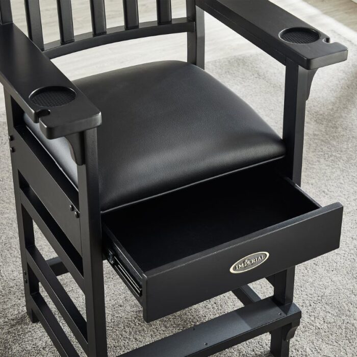 Black Spectator chair with drawer