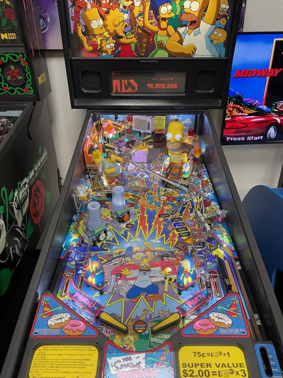 simpsons pinball machines for sale