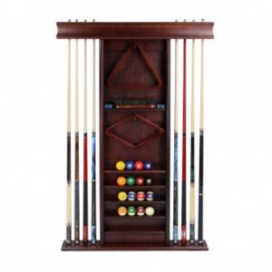 WOODEN WALL MOUNTED HANGING 4 WAY SNOOKER or POOL CUES STICKS RESTS HOLDER STAND 
