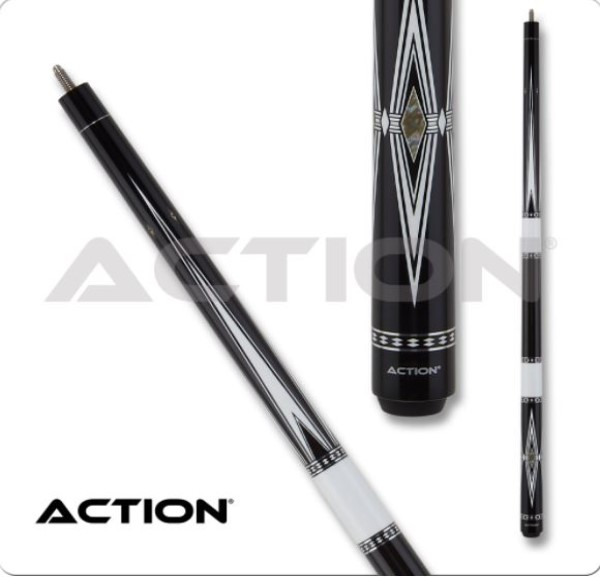 Action Black And White pool Cue