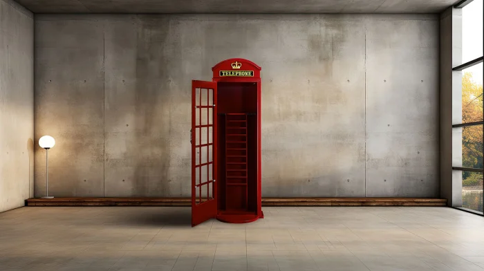 Telephone Booth Cue Holder - Red Or Black - Image 5