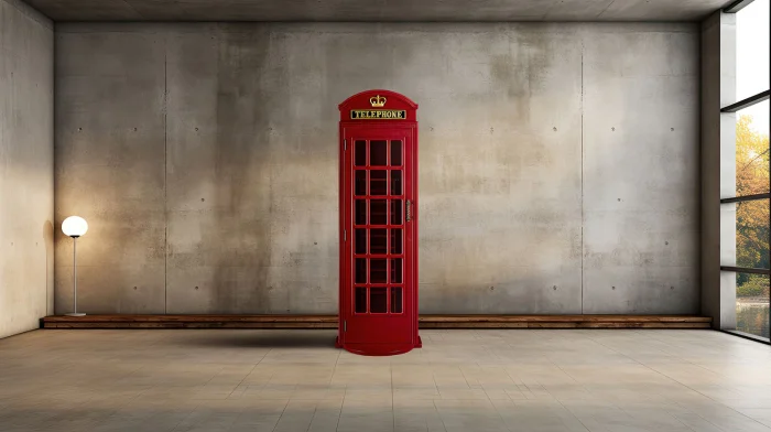 Telephone Booth Cue Holder - Red Or Black - Image 4