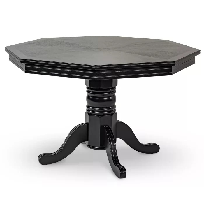 Black poker table dining top view