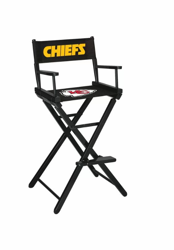Kansas City Chiefs Bar Height Directors Chair For Sale  Billiards N More