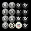 Las Vegas Raiders Pool Balls with Numbers - Ozone Billiards