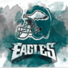 Philadelphia Eagles Glass Wall Art Watercolor For Sale