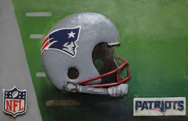 Patriots Helmet Metal Wall Art 