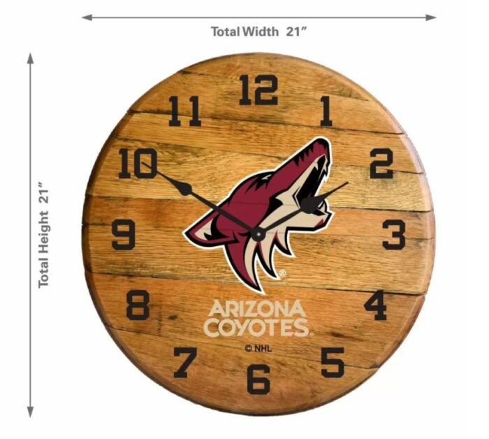 arizona coyotes clock nhl