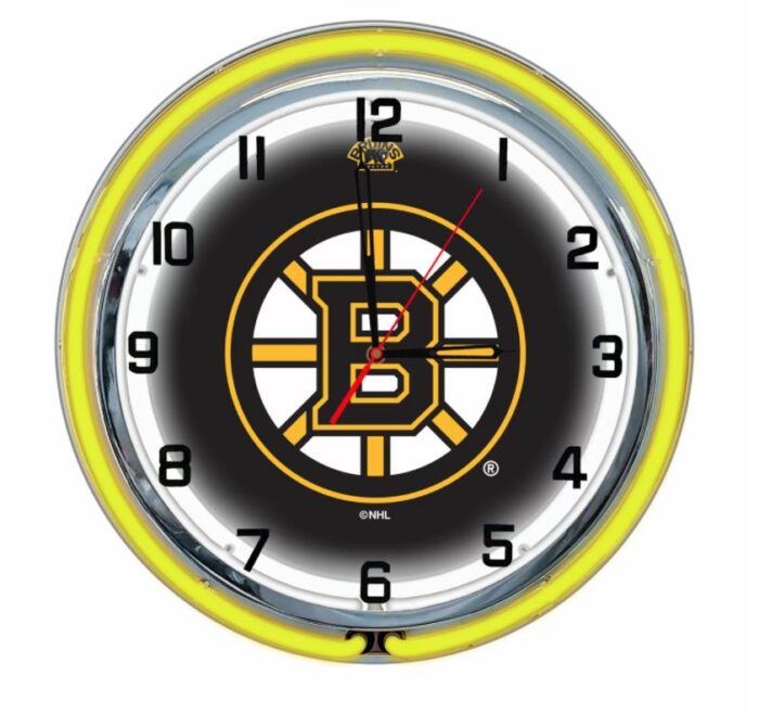 boston bruins neon clock