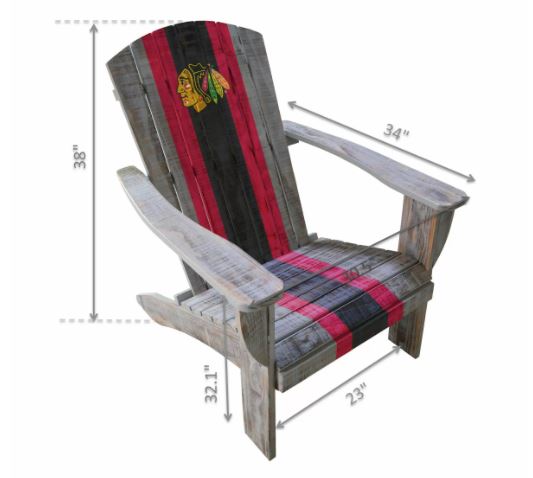 chicago blackhawk wood chair