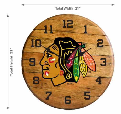 chicago blackhawks clock