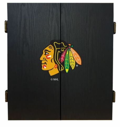 chicago blackhawks dart cabinet