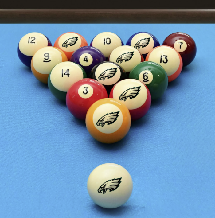 NFL Phillidelphia Eagles retro pool ball billiards set 1
