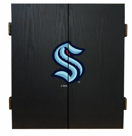 Seattle Kraken Fans Choice Dart Board Cabinet Dart Set 1