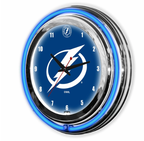 Tampa Bay Lightning 14 Inch Neon Clock 1