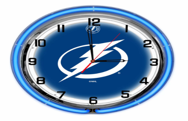Tampa Bay Lightning 18 inch neon clock thumbnail