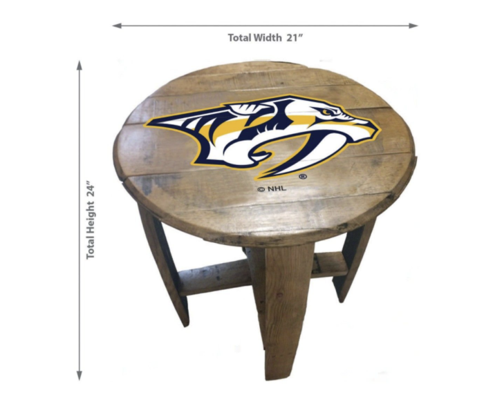 nhl nashville predators oak barrel table 1