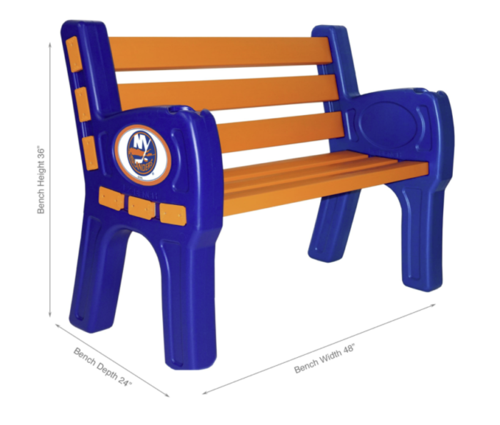 nhl new york islanders park bench 1