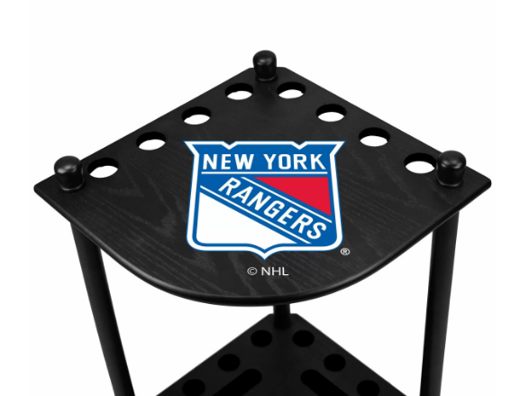 nhl new york rangers corner cue rack 2
