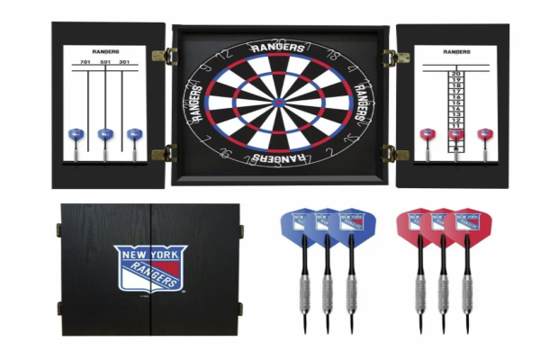 nhl new york rangers fan choice dartboard set thumb
