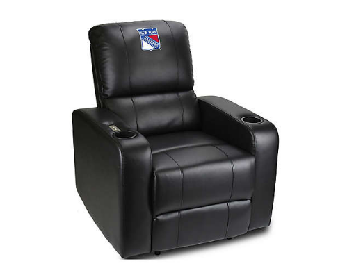 nhl new york rangers theater recliner with usb port 1