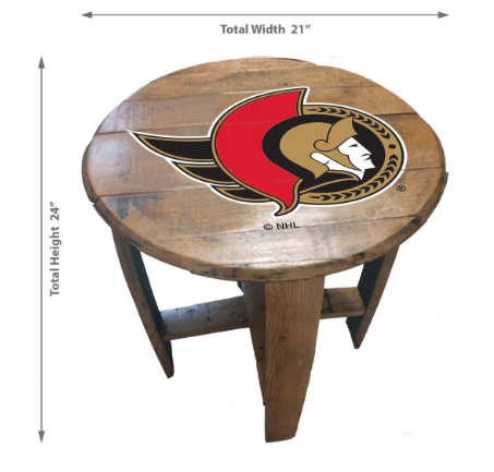 nhl ottawa senators oak barrel table 1
