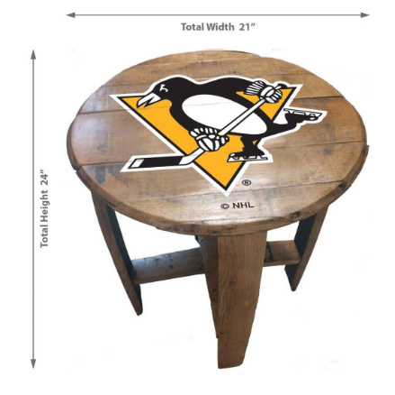 nhl pittsburgh penguins oak barrel table 1