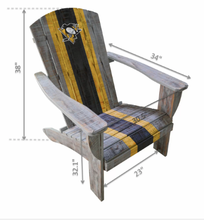 nhl pittsburgh penguins wood adirondack chair 1