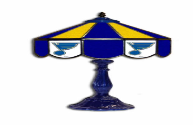 nhl st louis blues 21 inch glass table pub lamp
