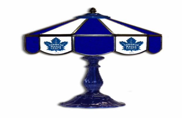 toronto maple leafs 21 inch glass table lamp