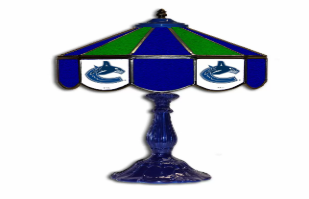 vancouver canucks 21 inch glass pub table lamp